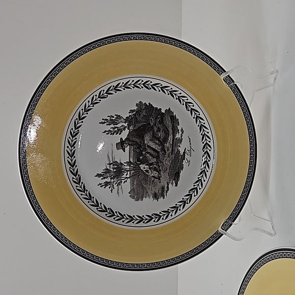 TWO Villeroy and Boch Audun Chasse 8 1/2 in. Salad Plates - Picture 2 of 4